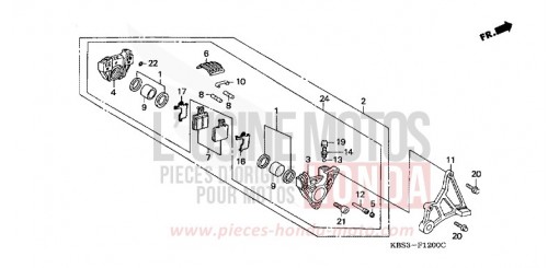 REAR BRAKE CALIPER NSR125RY de 2000